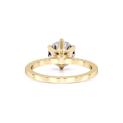 Kiera Moissanite & Lab Grown Diamond Ring | Yellow Gold | 3