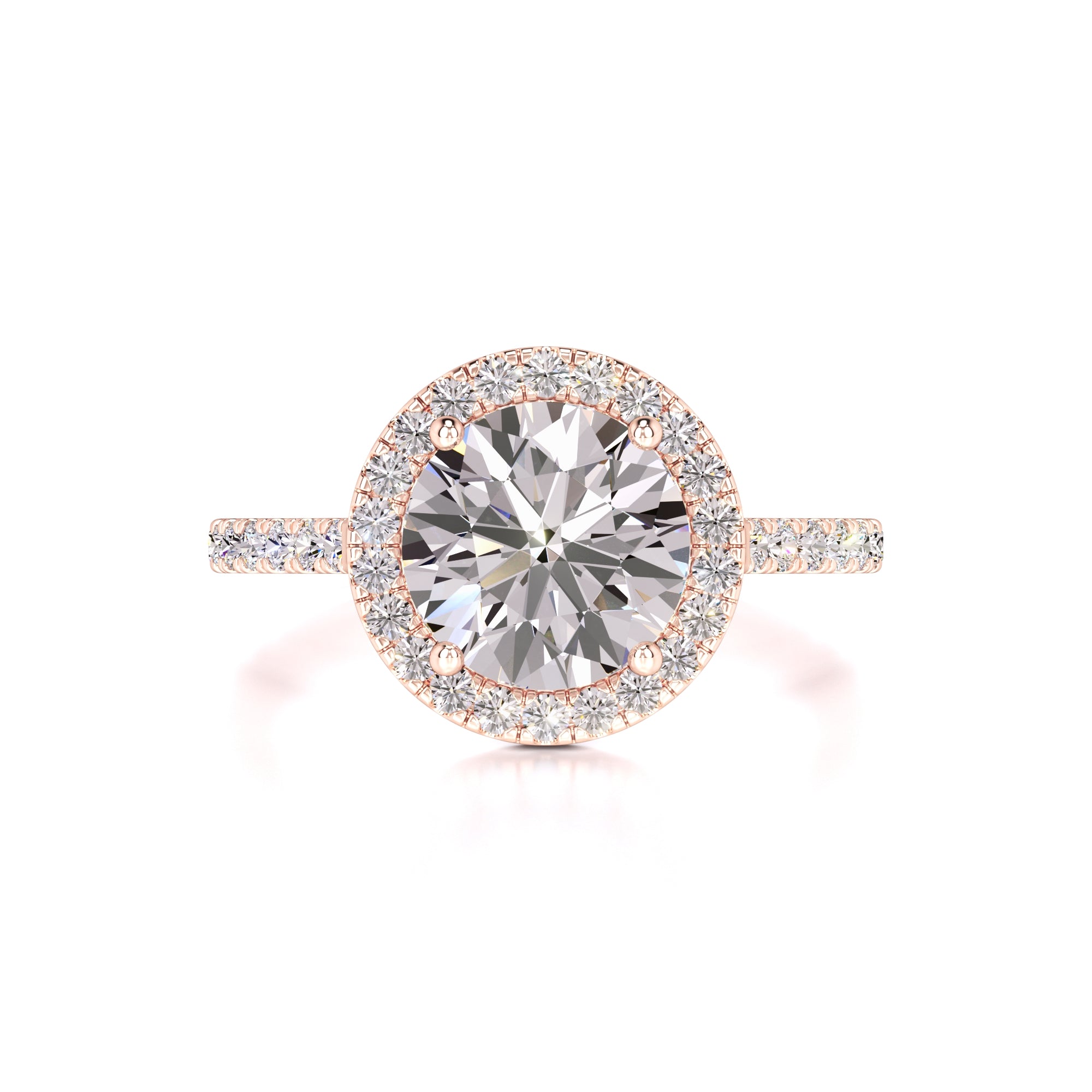 Sophia Moissanite & Lab Grown Diamond Ring | Rose Gold | 1