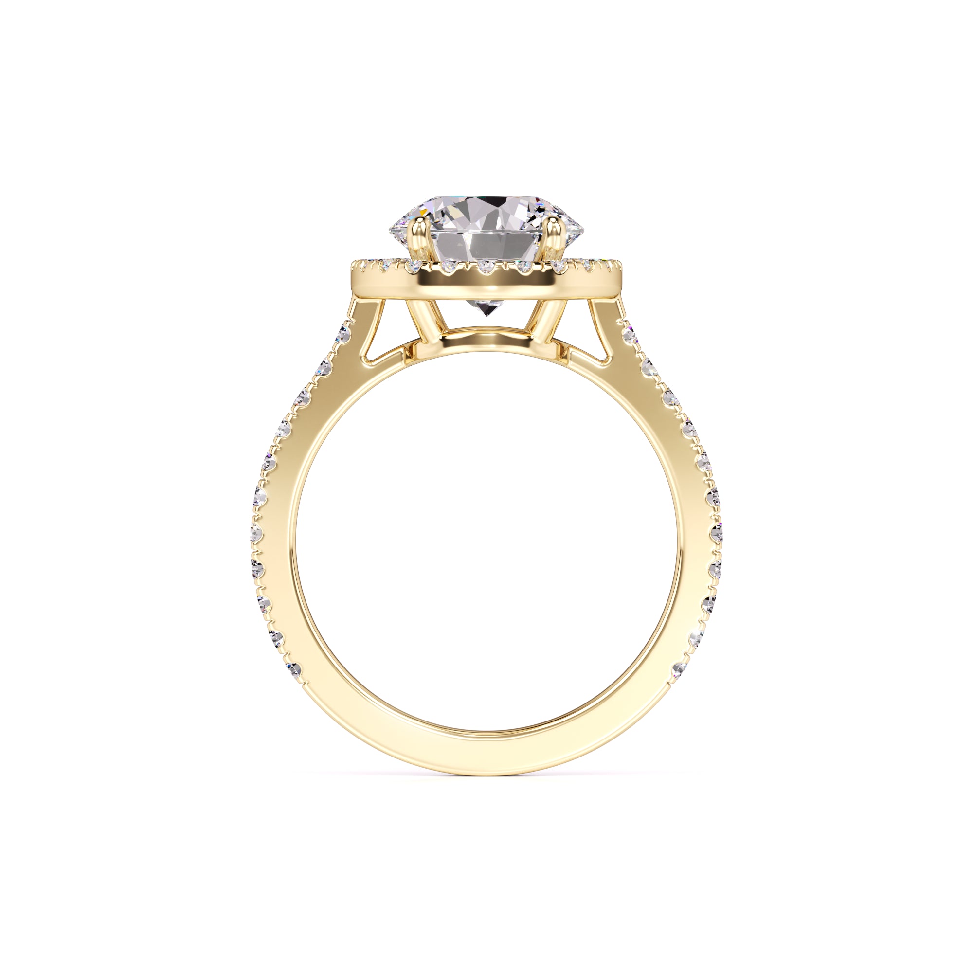 Sophia Moissanite & Lab Grown Diamond Ring | Yellow Gold | 4