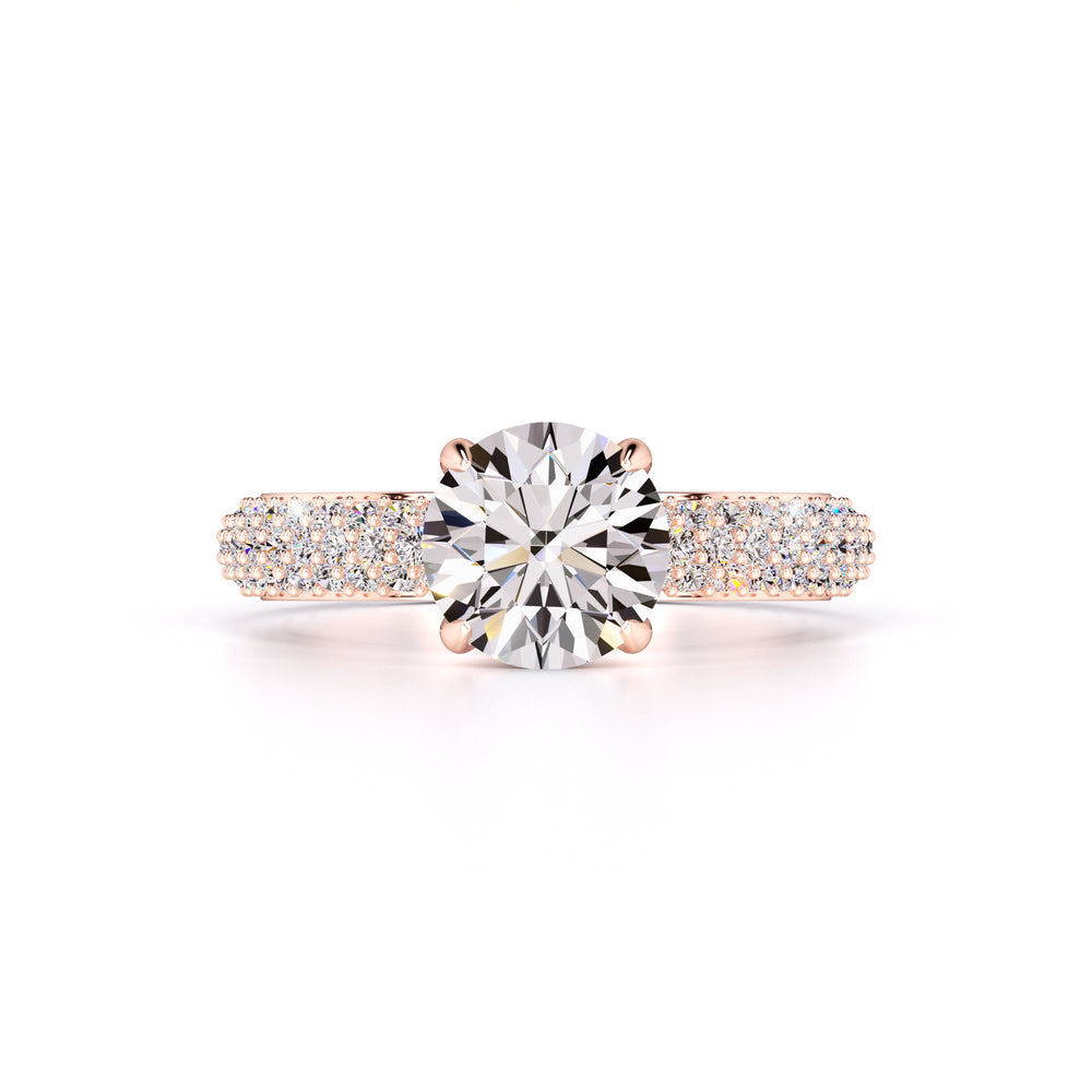 Vespera Moissanite & Lab Grown Diamond Ring | Rose Gold | 1