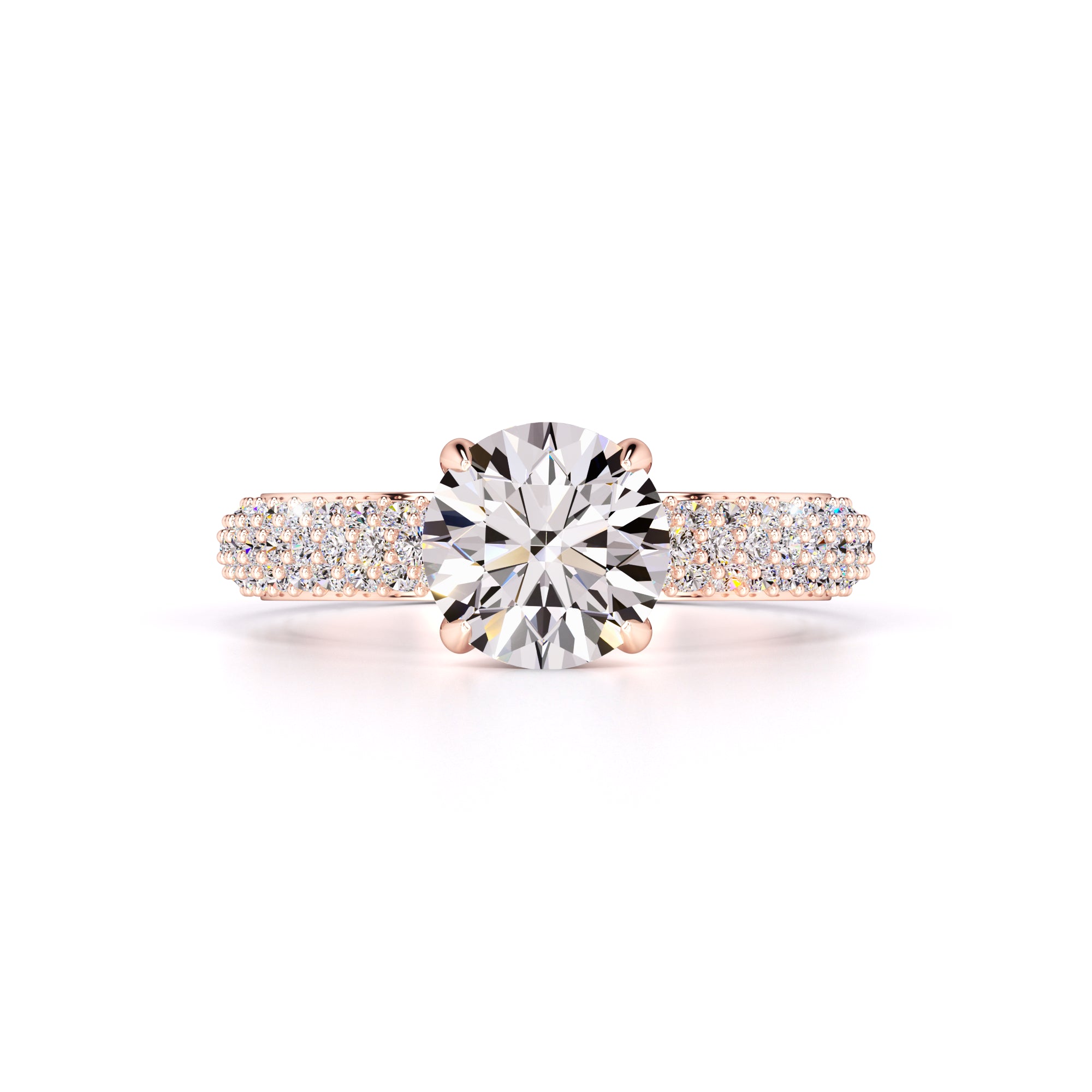 Vespera Moissanite & Lab Grown Diamond Ring | Rose Gold | 1