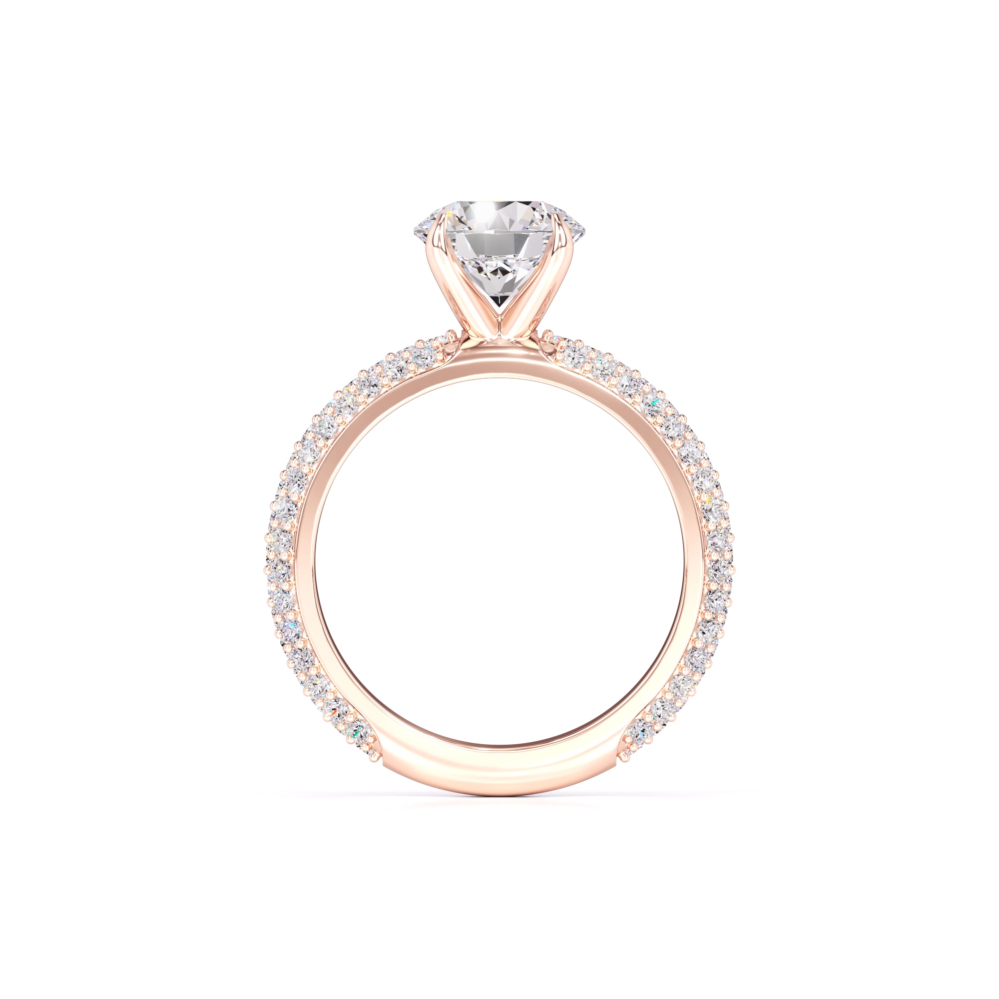 Vespera Moissanite & Lab Grown Diamond Ring | Rose Gold | 4
