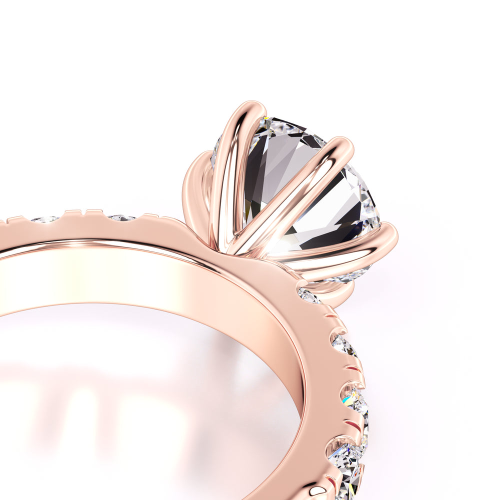 Vespera Moissanite & Lab Grown Diamond Ring | Rose Gold | 2
