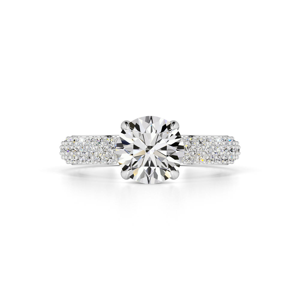 Vespera Moissanite & Lab Grown Diamond Ring | White Gold | 1