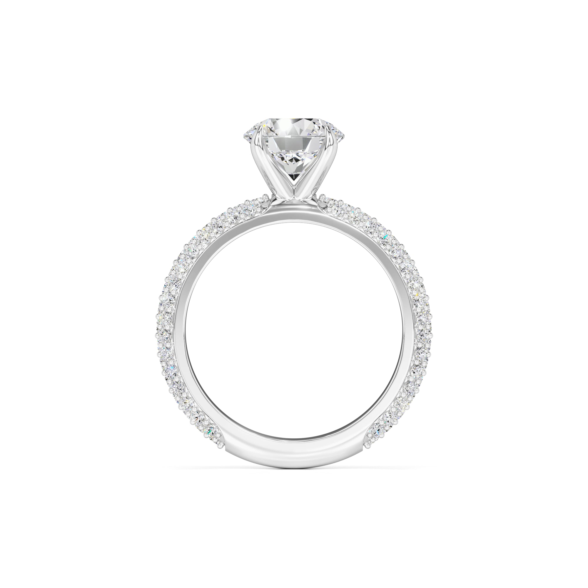 Vespera Moissanite & Lab Grown Diamond Ring | White Gold | 4