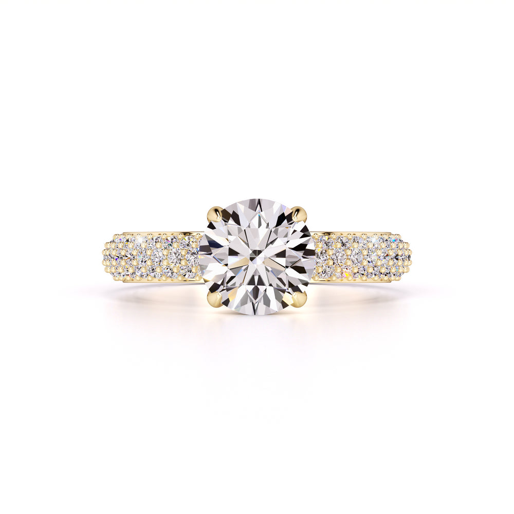 Vespera Moissanite & Lab Grown Diamond Ring | Yellow Gold | 1
