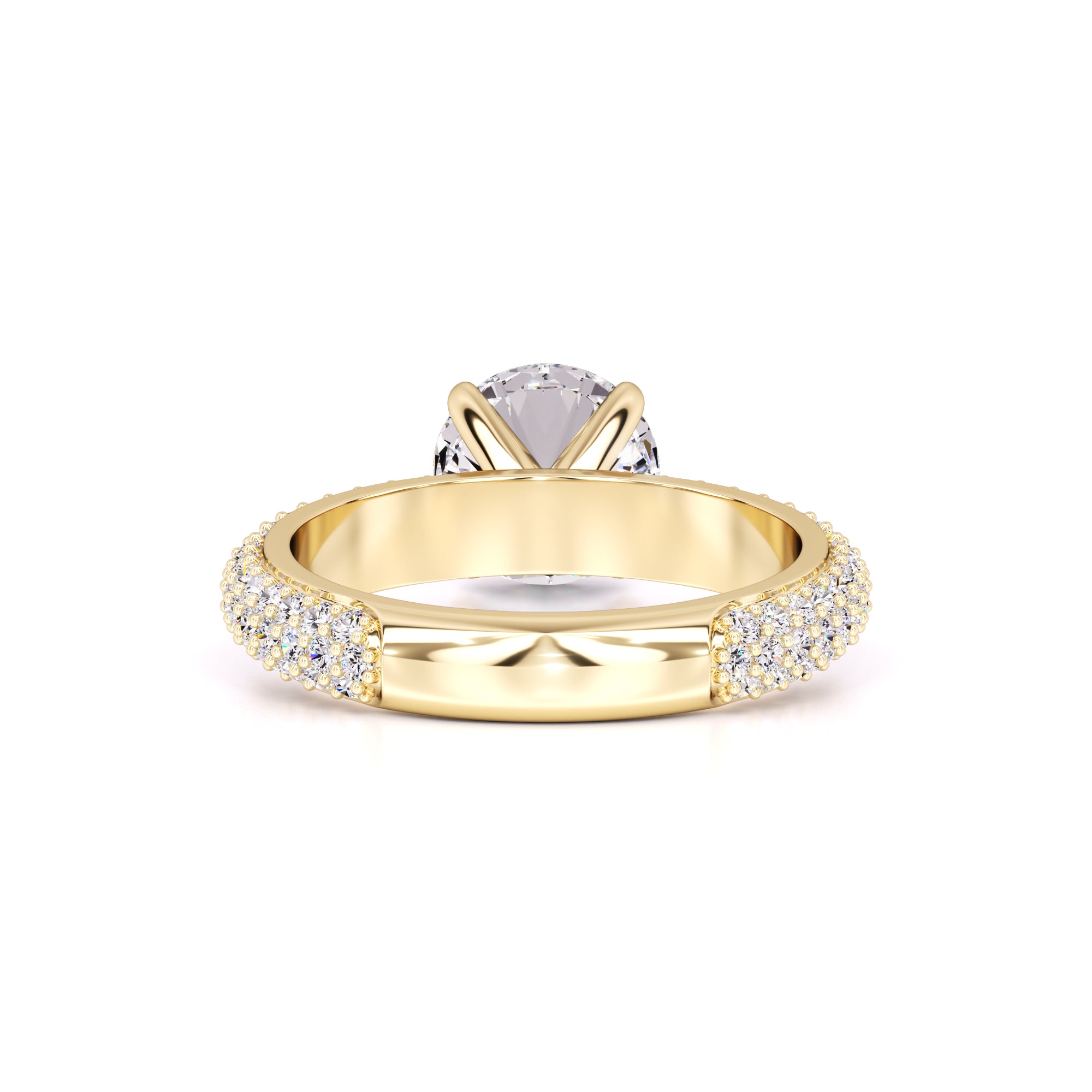 Vespera Moissanite & Lab Grown Diamond Ring | Yellow Gold | 3