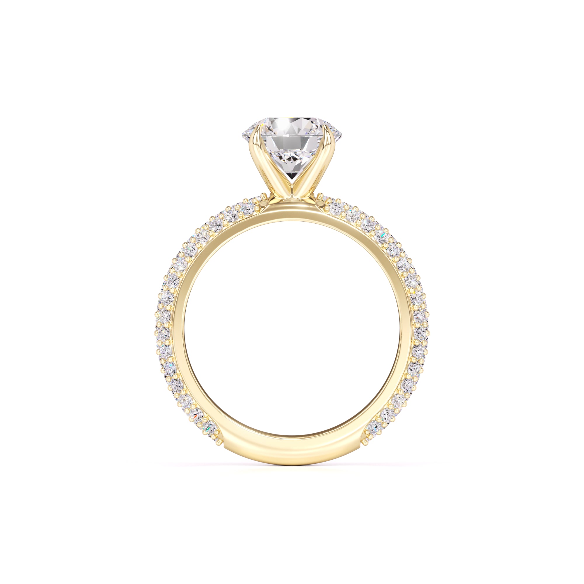 Vespera Moissanite & Lab Grown Diamond Ring | Yellow Gold | 4