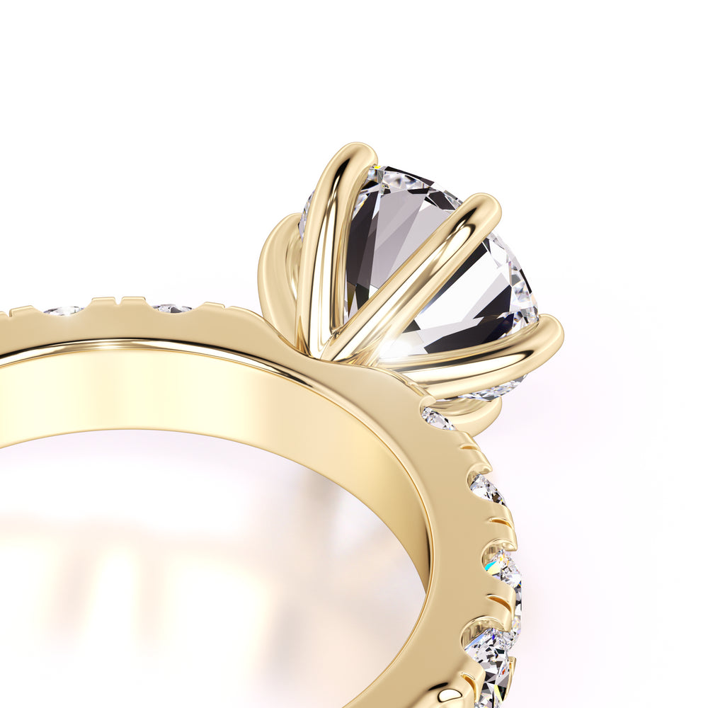 Vespera Moissanite & Lab Grown Diamond Ring | Yellow Gold | 2