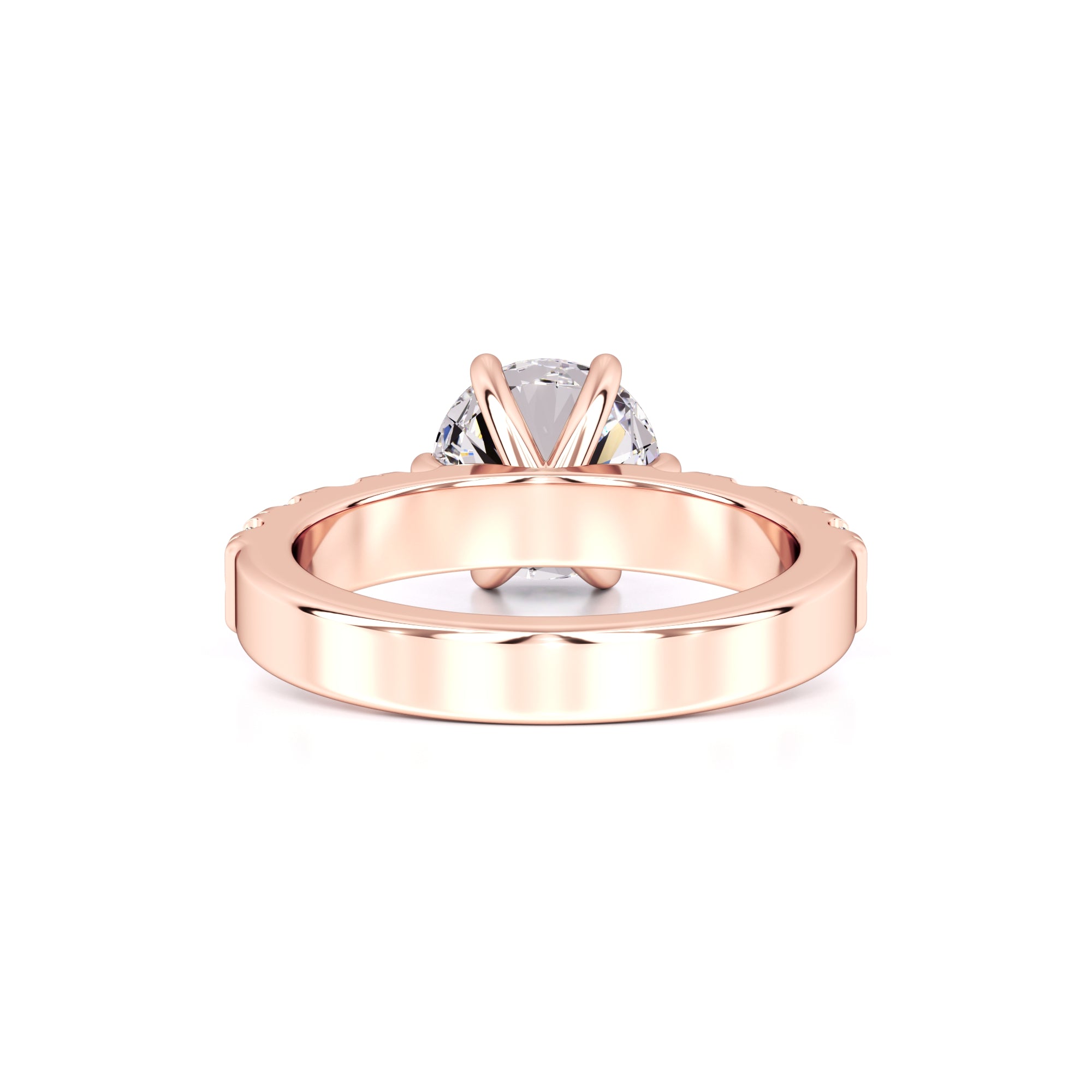 Amelia Moissanite & Lab Grown Diamond Ring | Rose Gold | 3