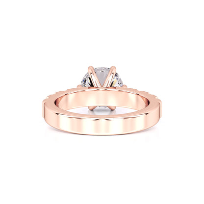 Amelia Moissanite & Lab Grown Diamond Ring | Rose Gold | 3