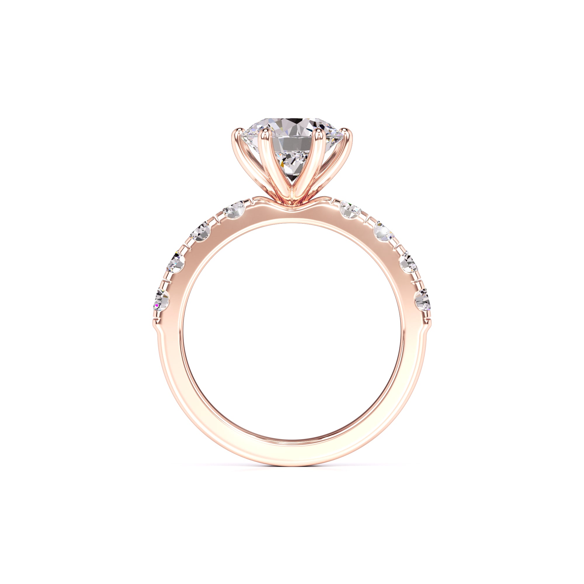 Amelia Moissanite & Lab Grown Diamond Ring | Rose Gold | 4