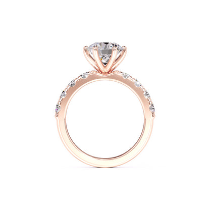 Amelia Moissanite & Lab Grown Diamond Ring | Rose Gold | 4