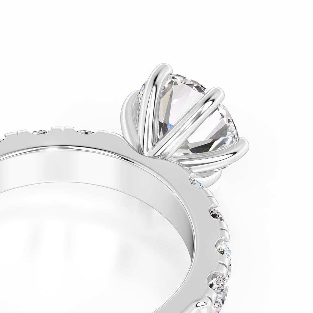 Amelia Moissanite & Lab Grown Diamond Ring | White Gold | 2