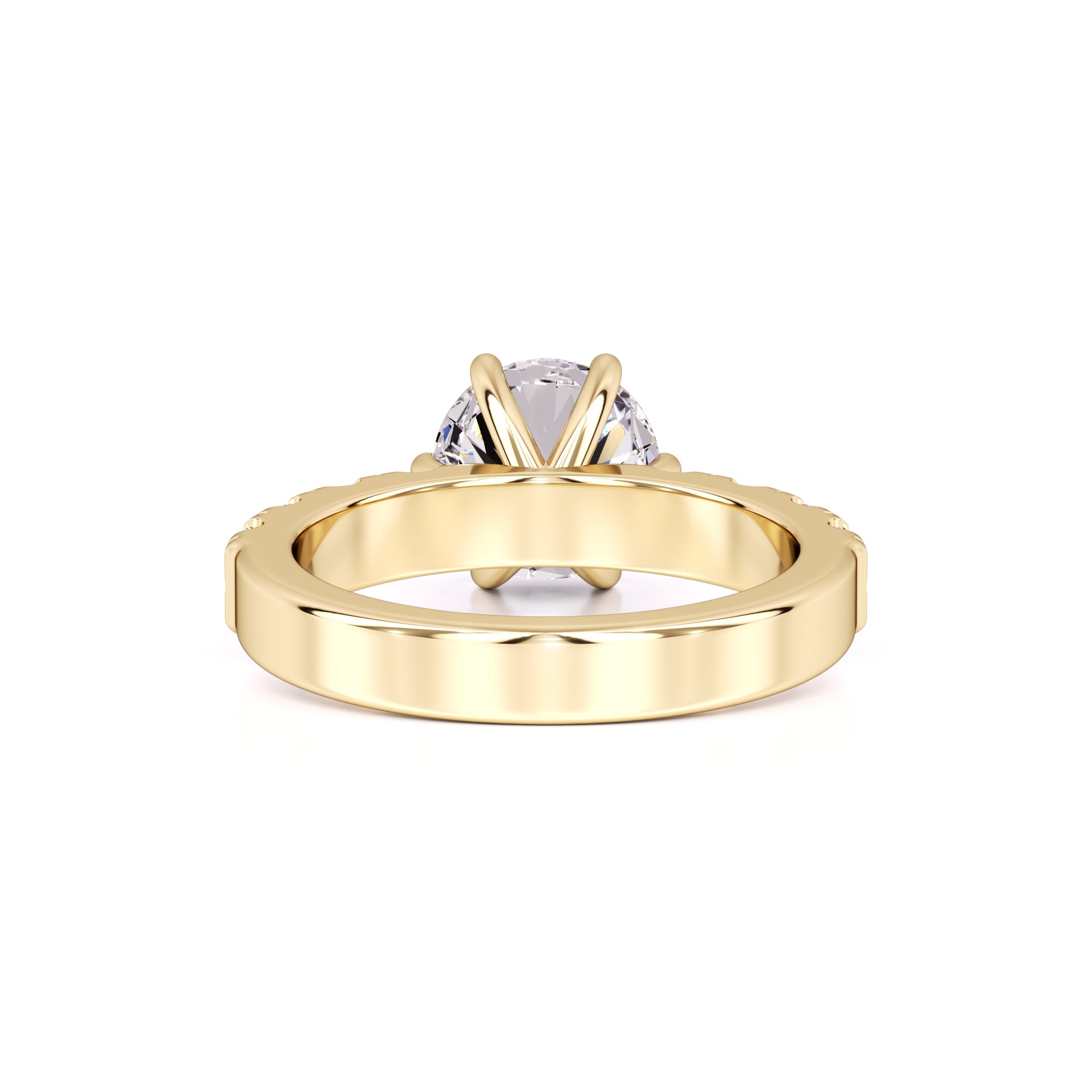 Amelia Moissanite & Lab Grown Diamond Ring | Yellow Gold | 3