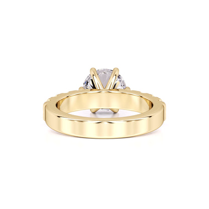 Amelia Moissanite & Lab Grown Diamond Ring | Yellow Gold | 3