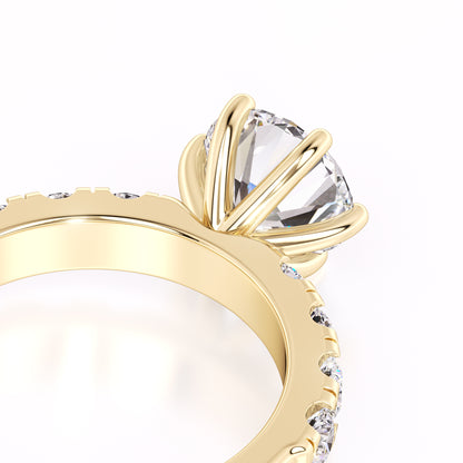 Amelia Moissanite & Lab Grown Diamond Ring | Yellow Gold | 2