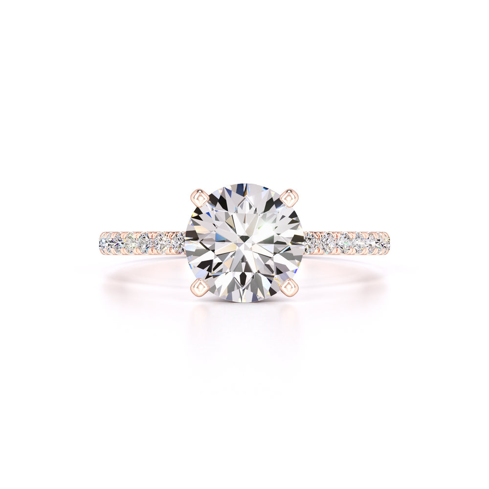 Mia Moissanite & Lab Grown Diamond Ring | Rose Gold | 1