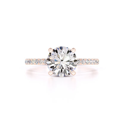 Mia Moissanite & Lab Grown Diamond Ring | Rose Gold | 1