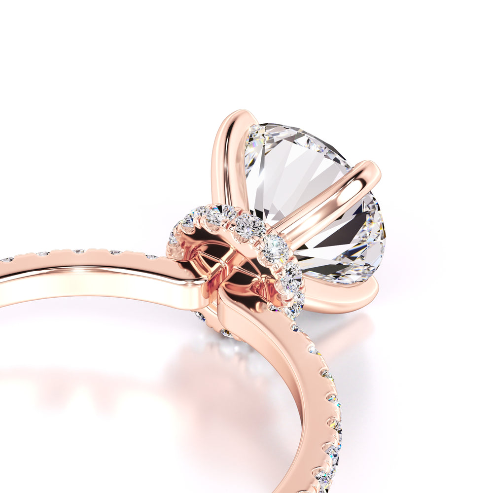 Mia Moissanite & Lab Grown Diamond Ring | Rose Gold | 2
