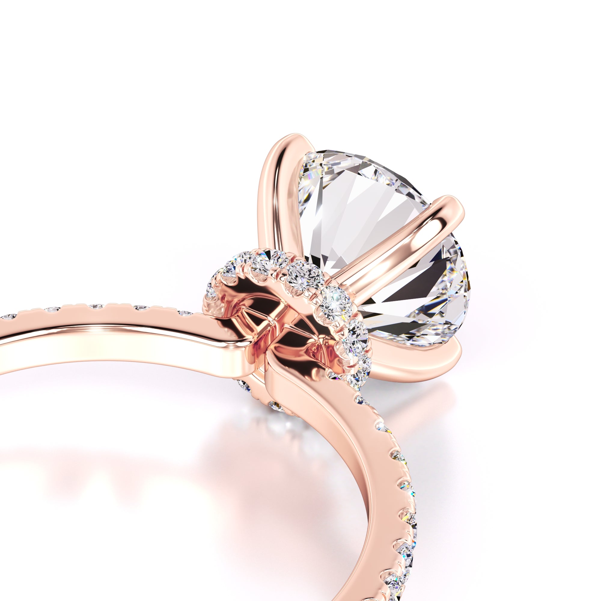 Mia Moissanite & Lab Grown Diamond Ring | Rose Gold | 2