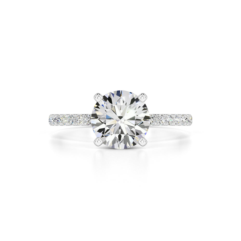 Mia Moissanite & Lab Grown Diamond Ring | White Gold | 1