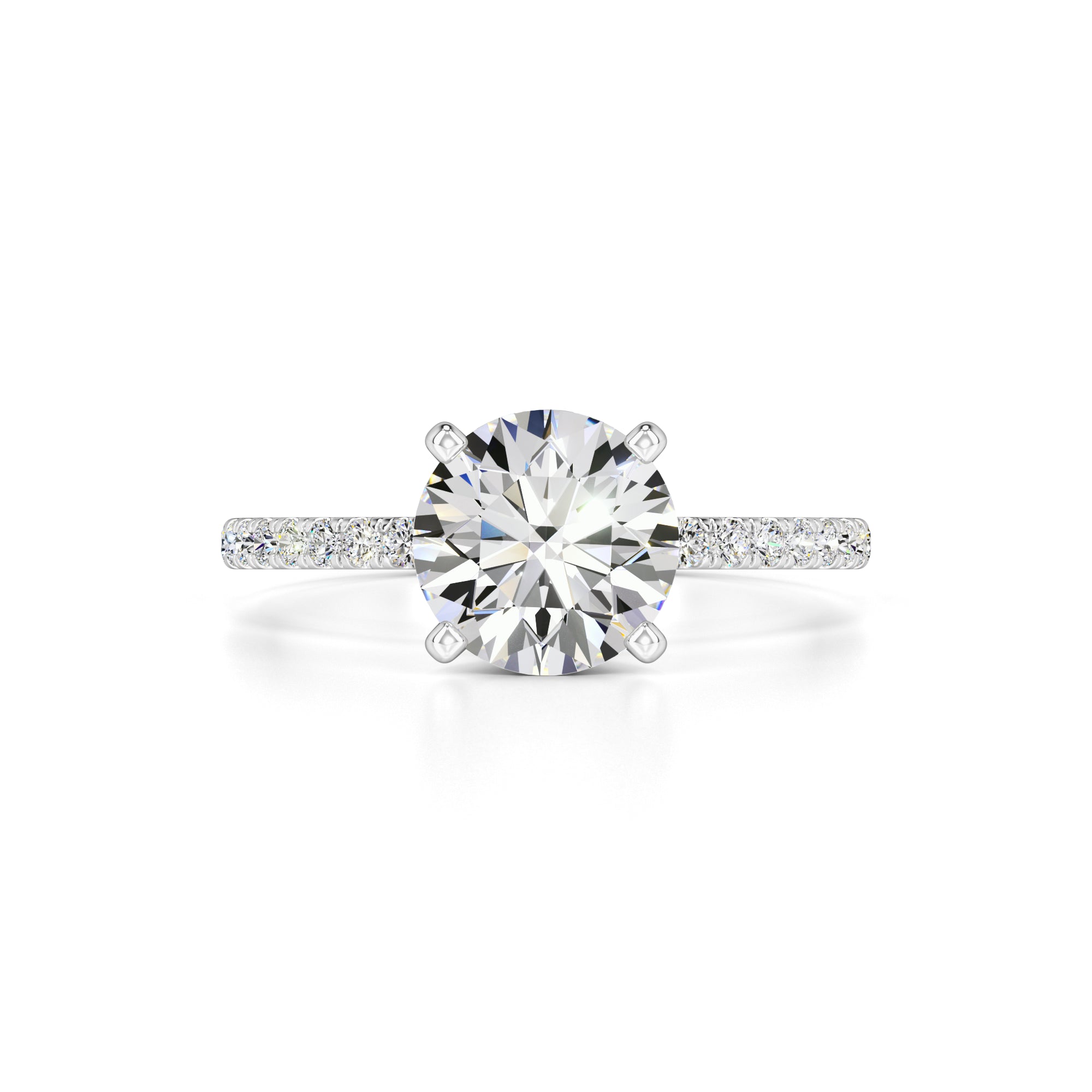 Mia Moissanite & Lab Grown Diamond Ring | White Gold | 1