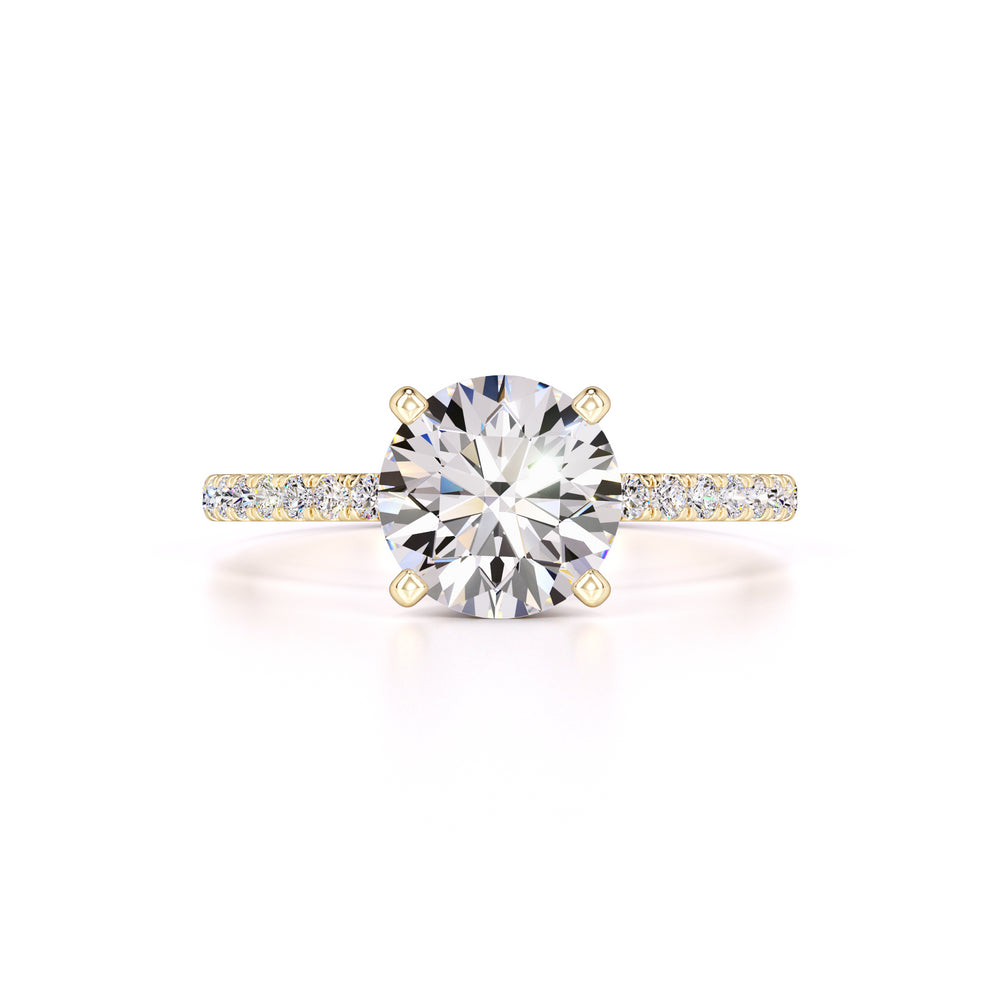 Mia Moissanite & Lab Grown Diamond Ring | Yellow Gold | 1
