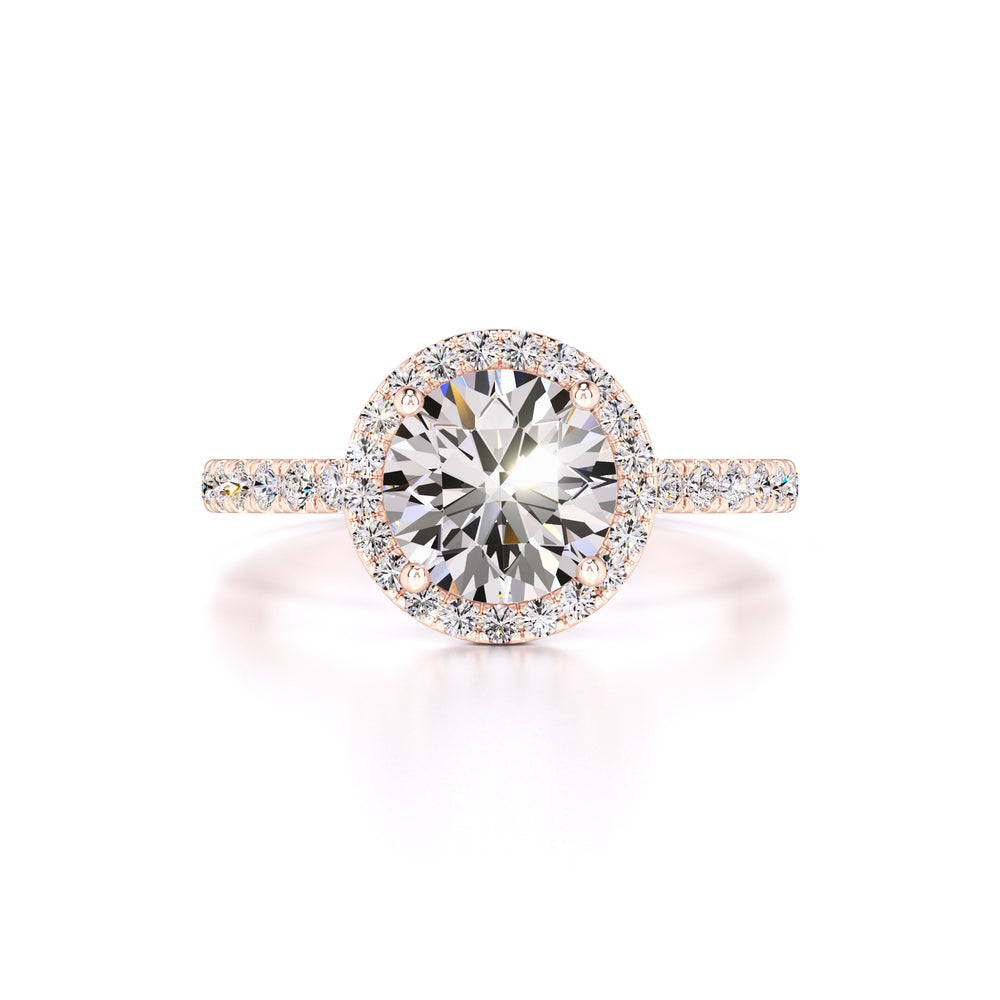 Sofia Moissanite & Lab Grown Diamond Ring | Rose Gold | 1
