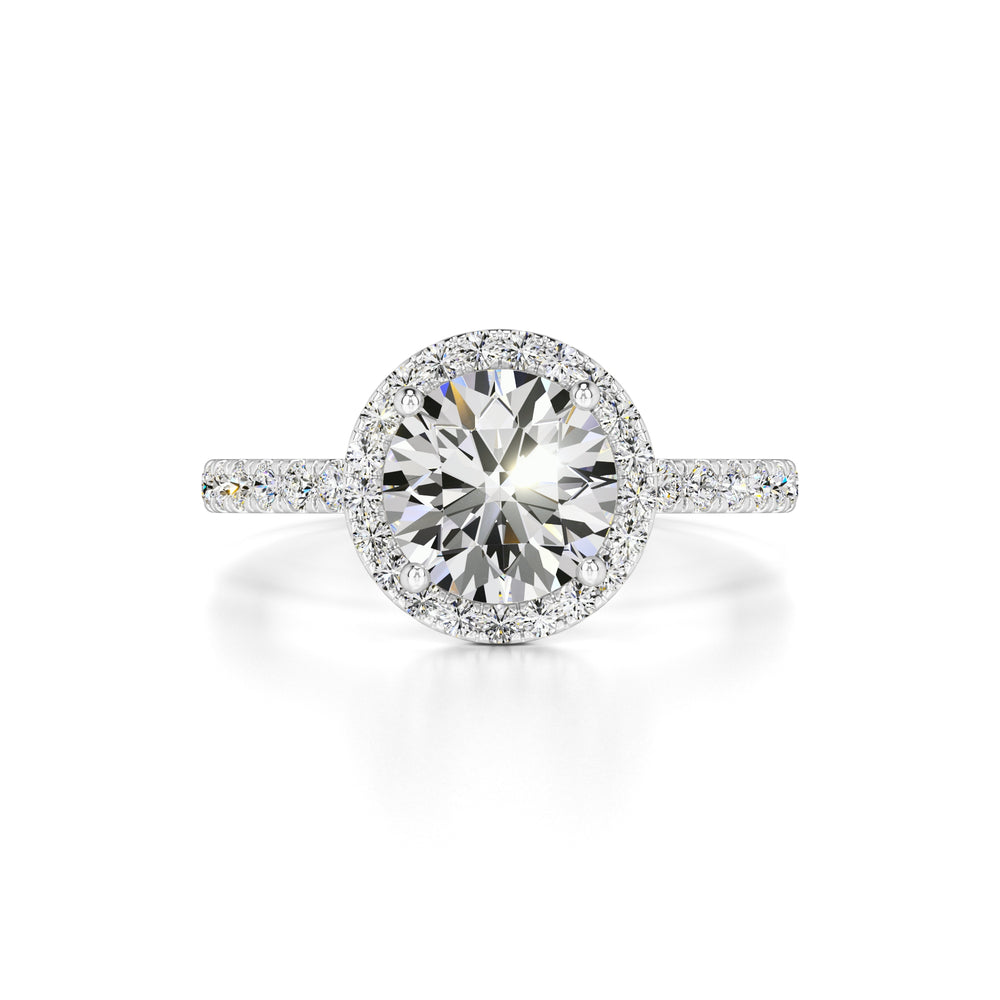 Sofia Moissanite & Lab Grown Diamond Ring | White Gold | 1