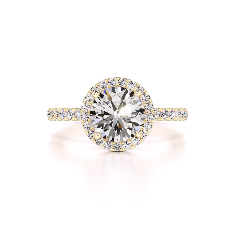 Sofia Moissanite & Lab Grown Diamond Ring | Yellow Gold | 1