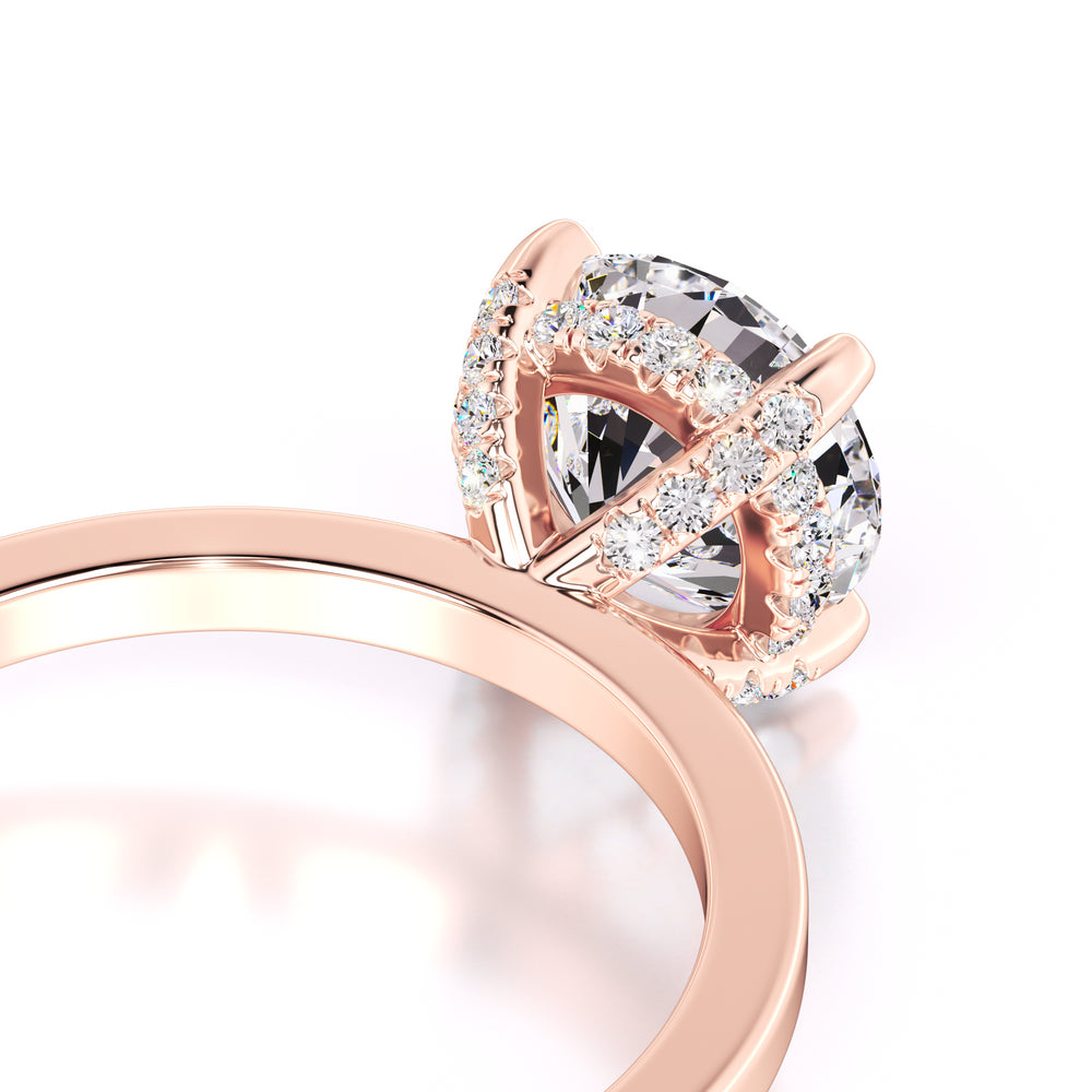 Cate Moissanite & Lab Grown Diamond Ring | Rose Gold | 2