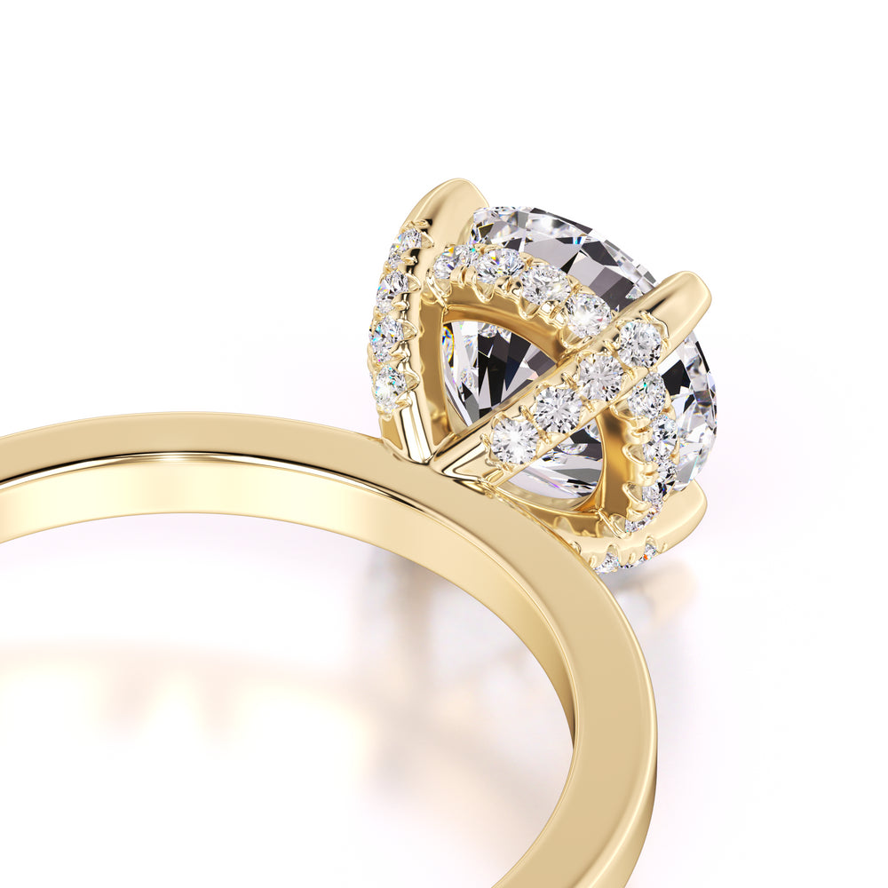Cate Moissanite & Lab Grown Diamond Ring | Yellow Gold | 2