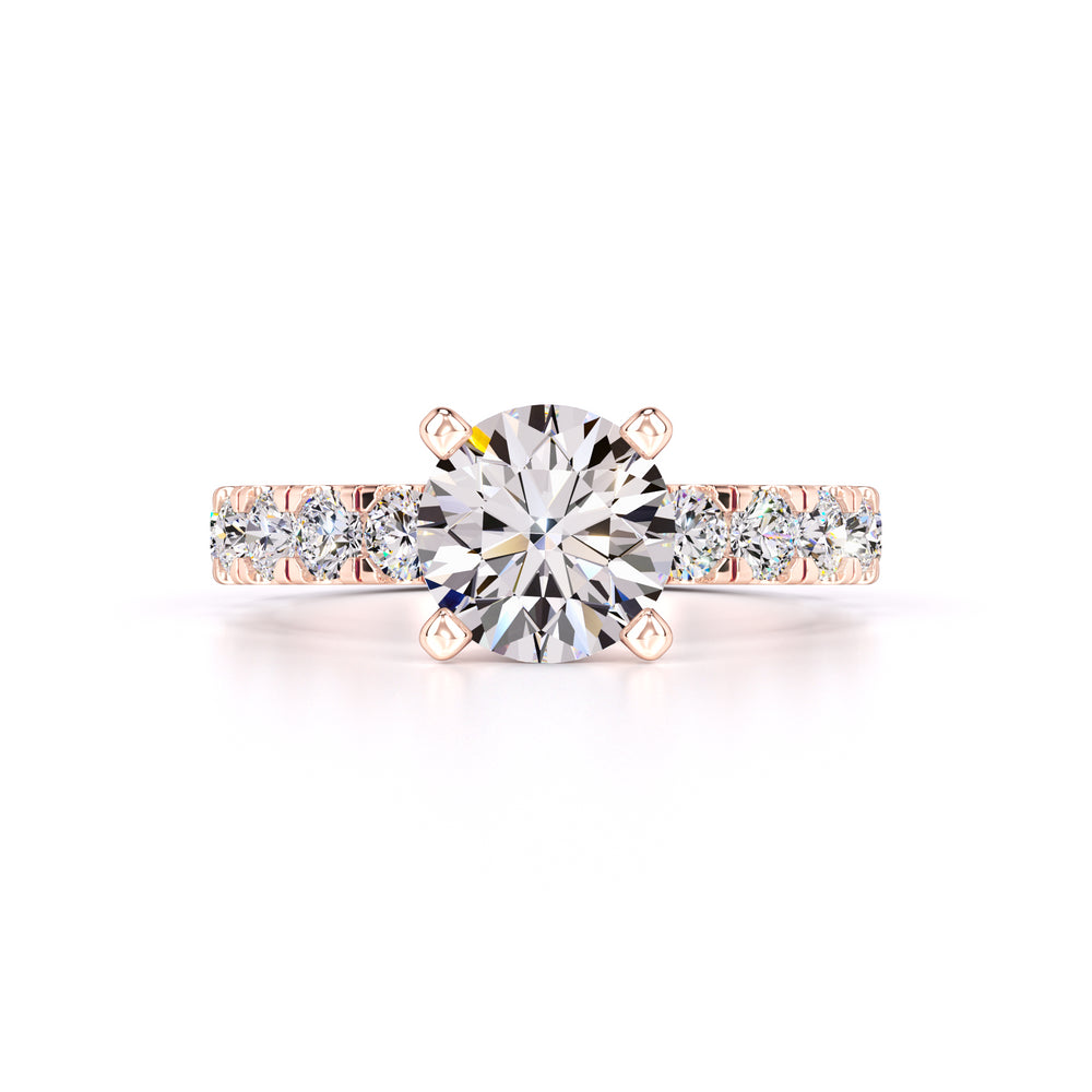 Cindy Moissanite & Lab Grown Diamond Ring | Rose Gold | 1