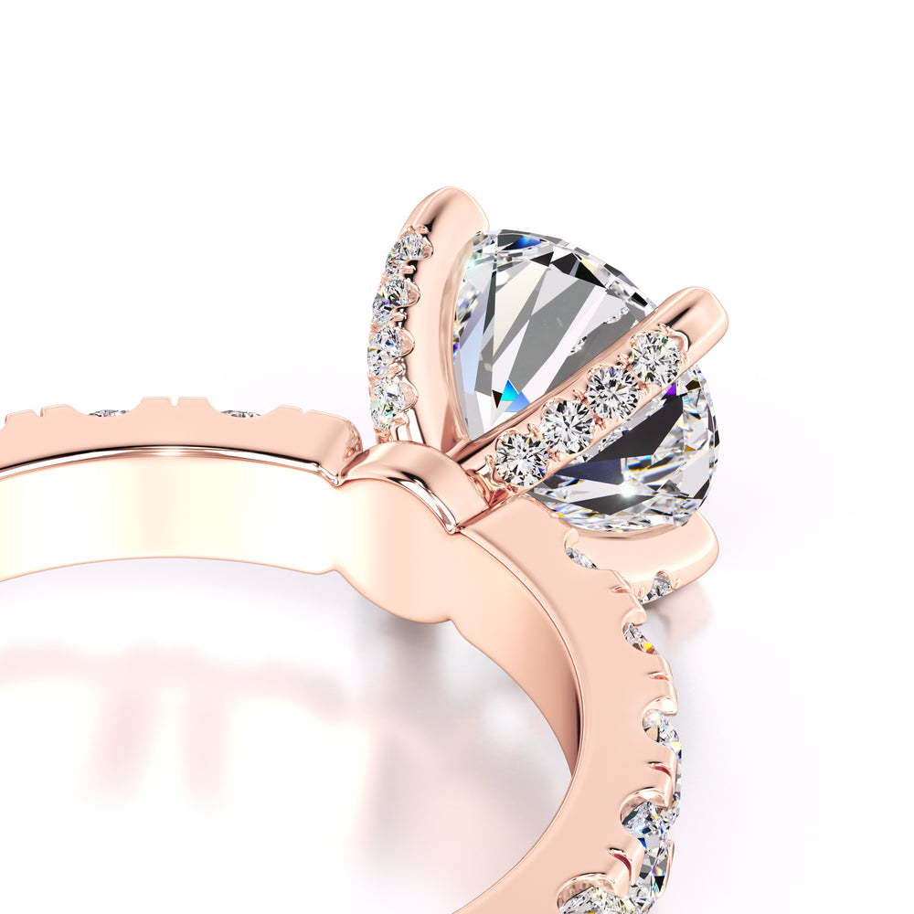 Cindy Moissanite & Lab Grown Diamond Ring | Rose Gold | 2
