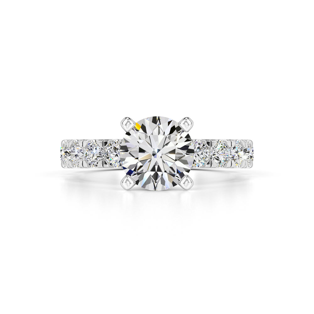 Cindy Moissanite & Lab Grown Diamond Ring | White Gold | 1