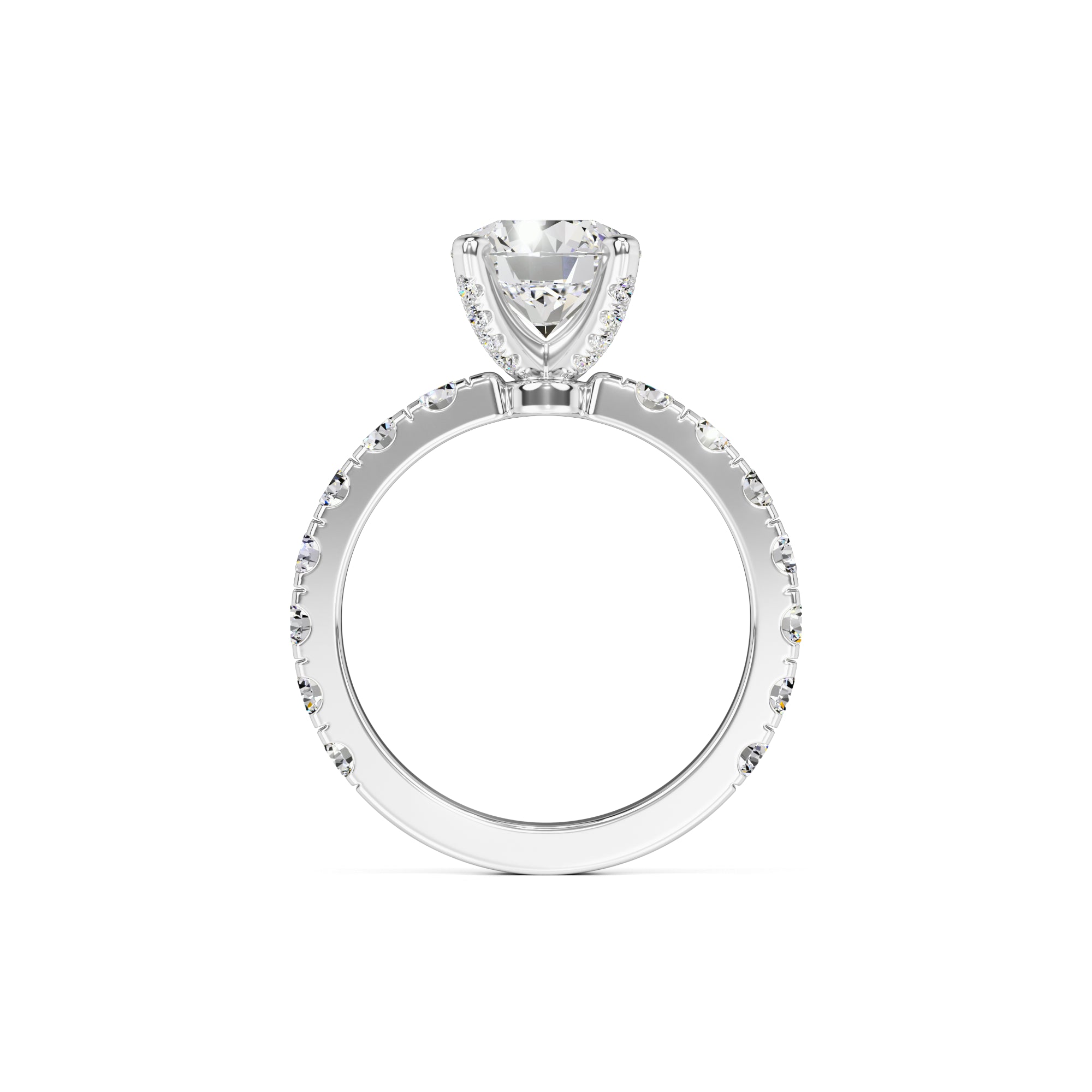 Cindy Moissanite & Lab Grown Diamond Ring | White Gold | 4