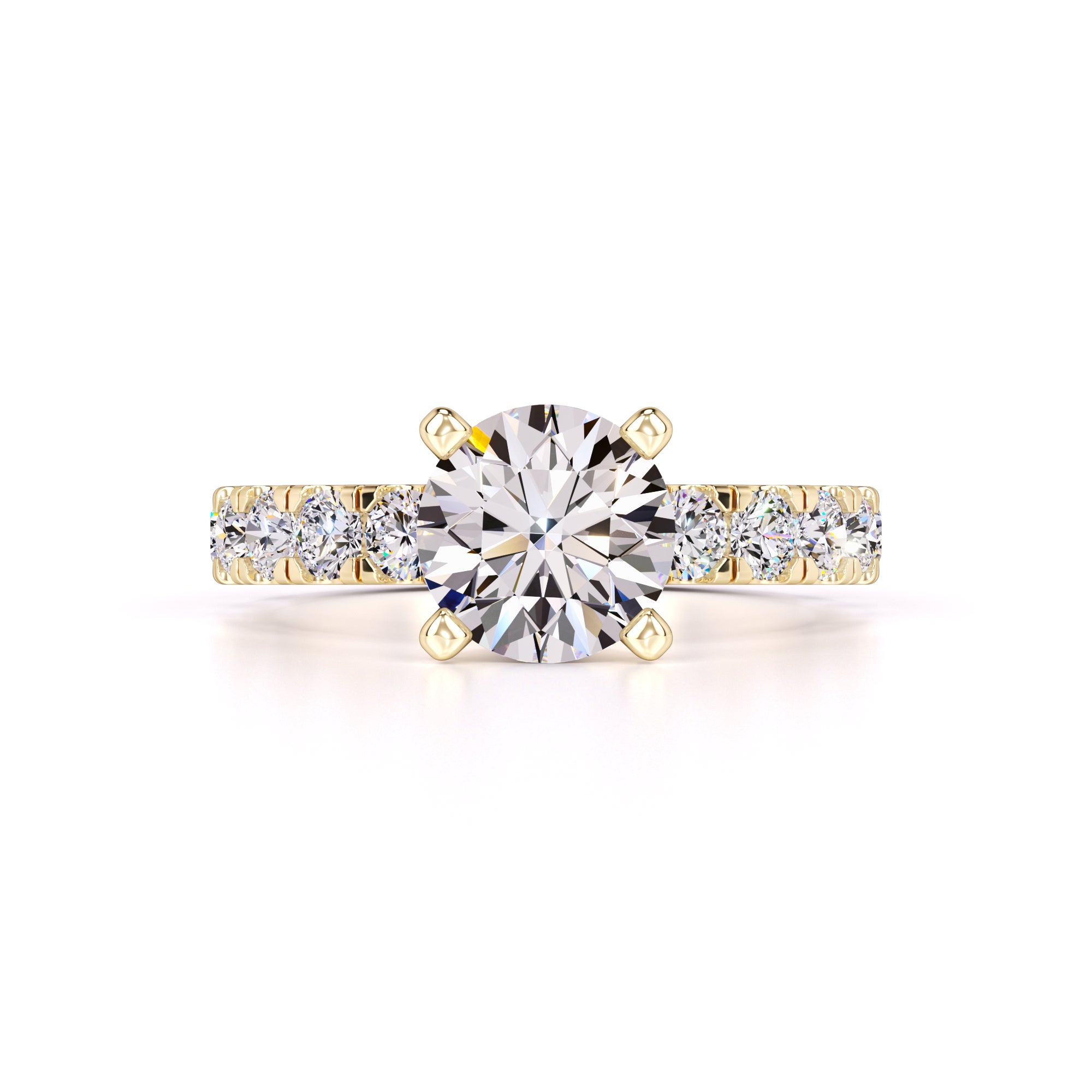 Cindy Moissanite & Lab Grown Diamond Ring | Yellow Gold | 1