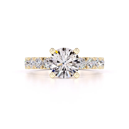 Cindy Moissanite & Lab Grown Diamond Ring | Yellow Gold | 1