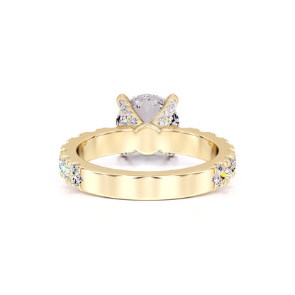 Cindy Moissanite & Lab Grown Diamond Ring | Yellow Gold | 3