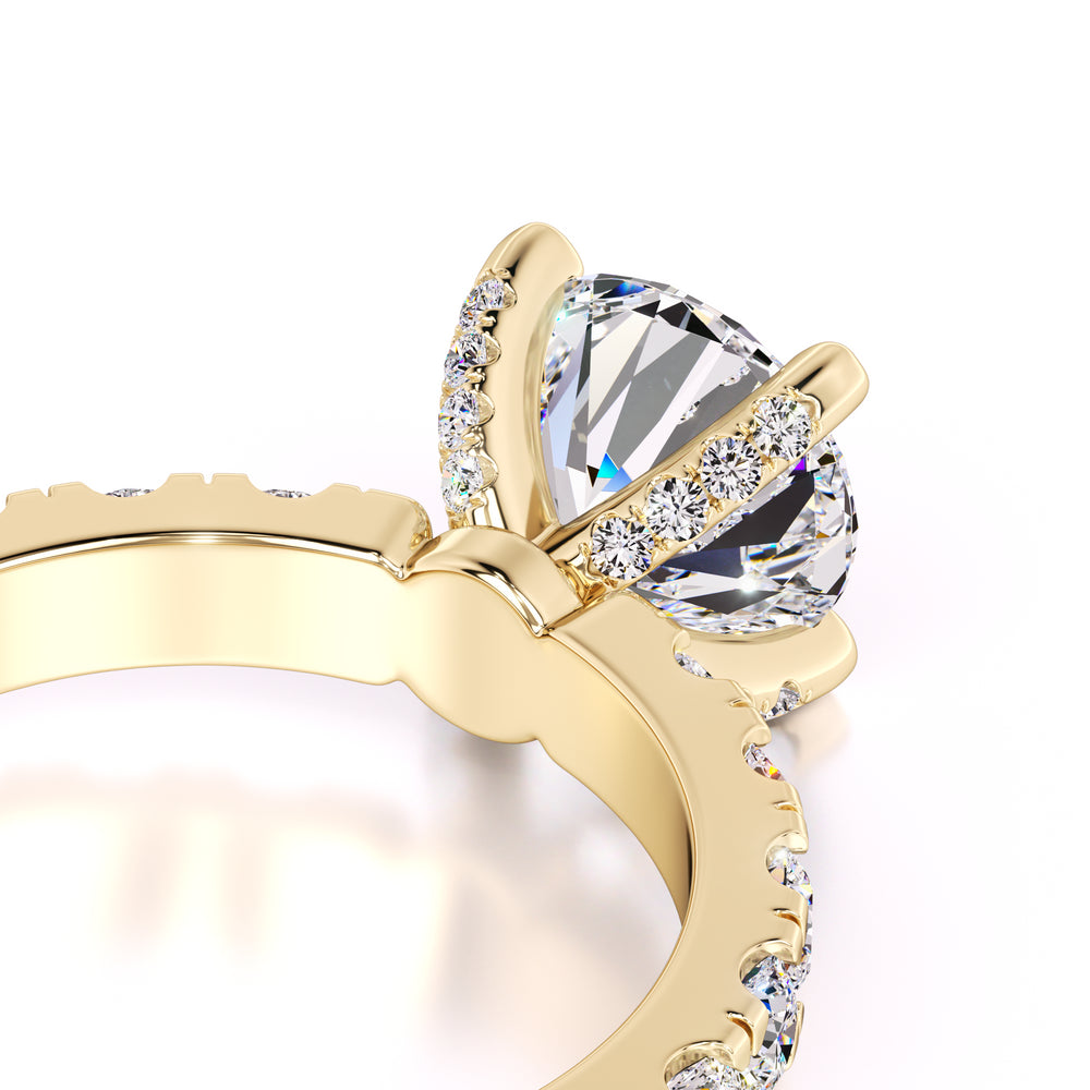 Cindy Moissanite & Lab Grown Diamond Ring | Yellow Gold | 2