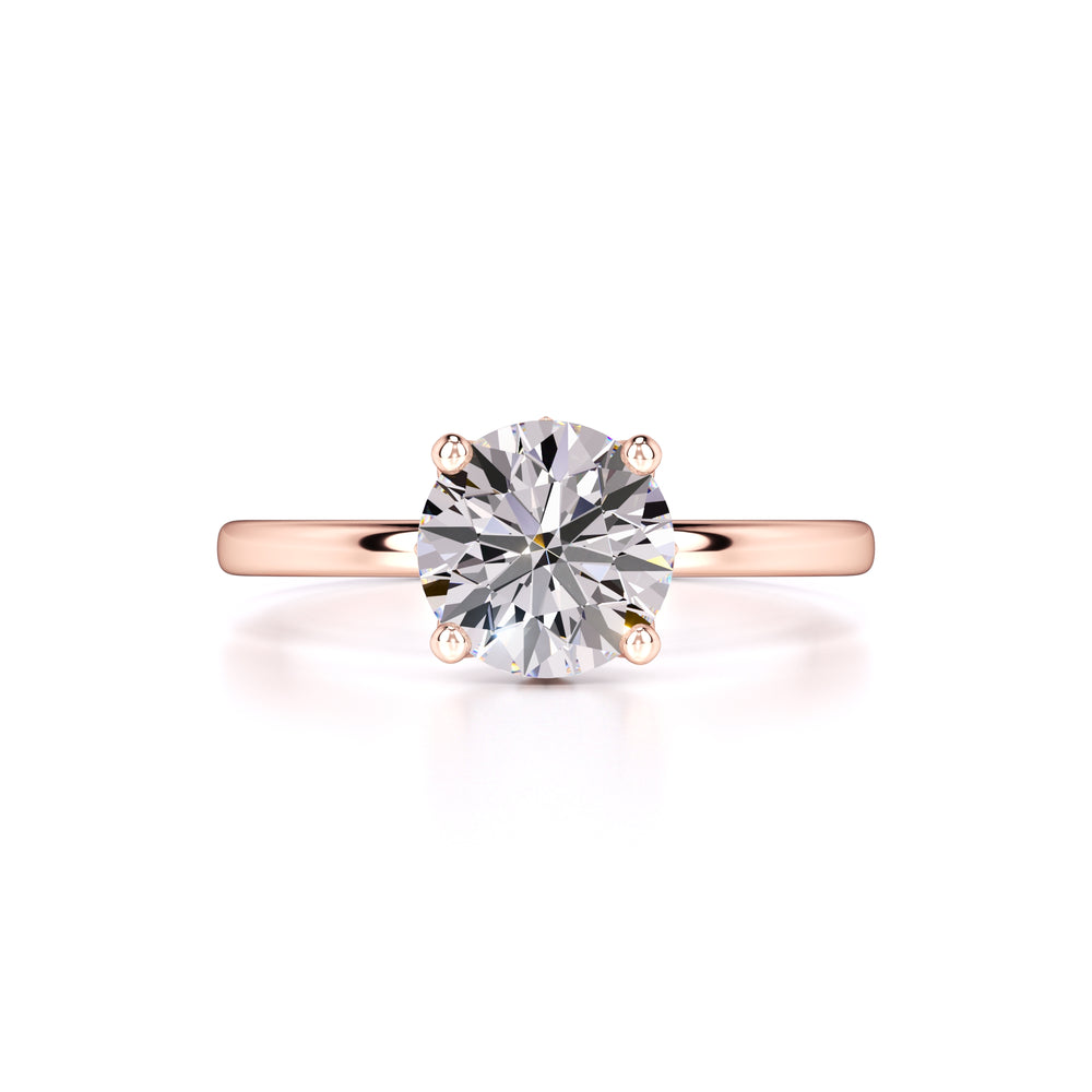 Briana Moissanite & Lab Grown Diamond Ring | Rose Gold | 1
