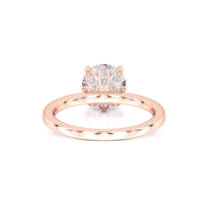 Briana Moissanite & Lab Grown Diamond Ring | Rose Gold | 3