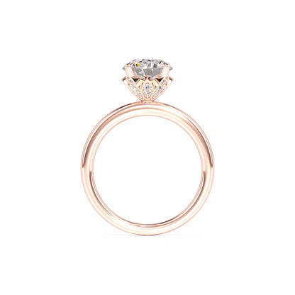 Briana Moissanite & Lab Grown Diamond Ring | Rose Gold | 4