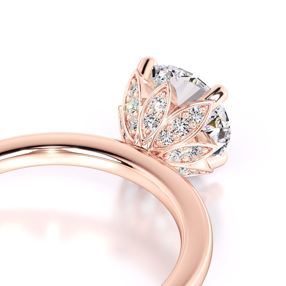 Briana Moissanite & Lab Grown Diamond Ring | Rose Gold | 2