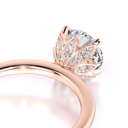 Briana Moissanite & Lab Grown Diamond Ring | Rose Gold | 2