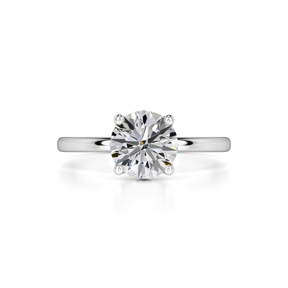 Briana Moissanite & Lab Grown Diamond Ring | White Gold | 1