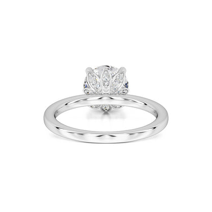 Briana Moissanite & Lab Grown Diamond Ring | White Gold | 3