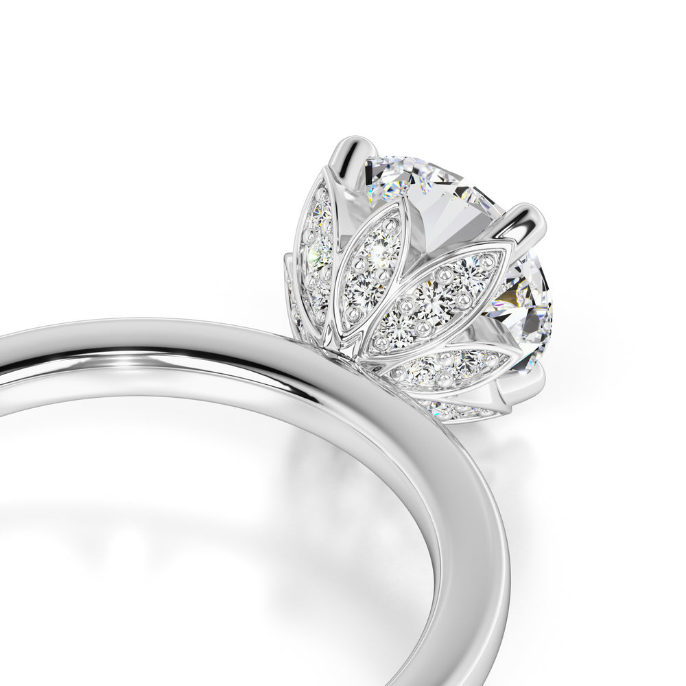 Briana Moissanite & Lab Grown Diamond Ring | White Gold | 2