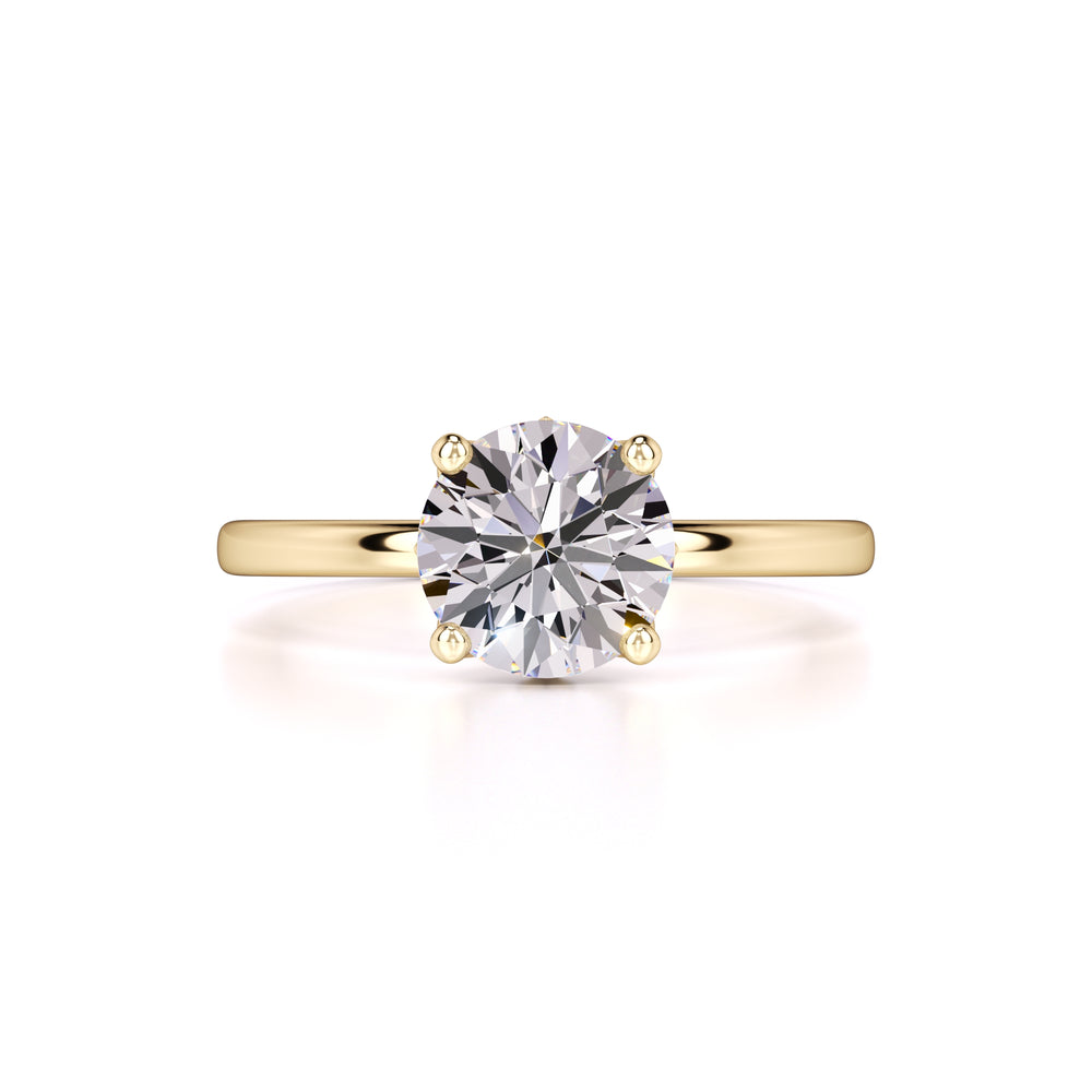 Briana Moissanite & Lab Grown Diamond Ring | Yellow Gold | 1